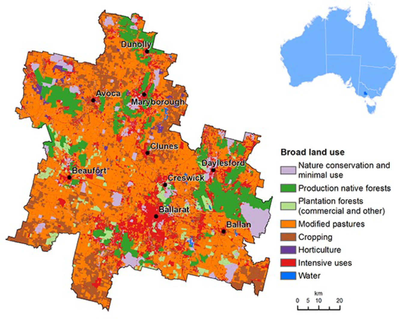 VIC Ballarat - Broad land use